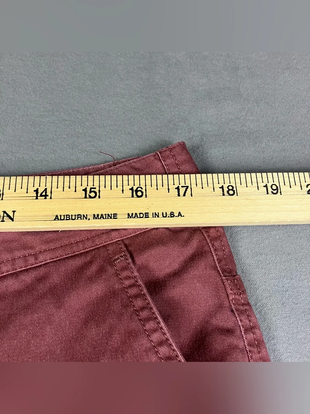 Toad & Co Mountain Ridge Shorts Men’s Size 34 x10.5 Washed Red Organic Cotton.